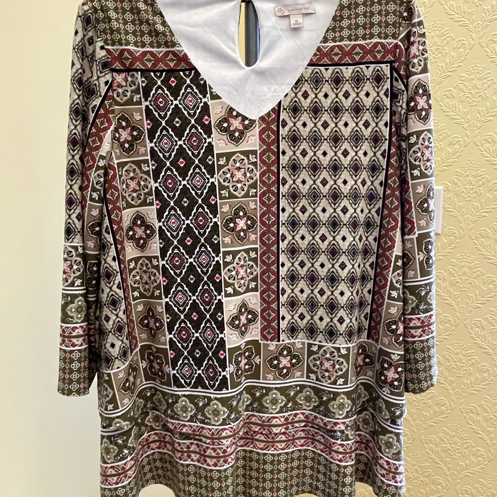 M Christopher and Banks Patterned Dress Top